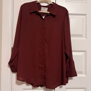 Debbie Morgan Rich Burgundy Top